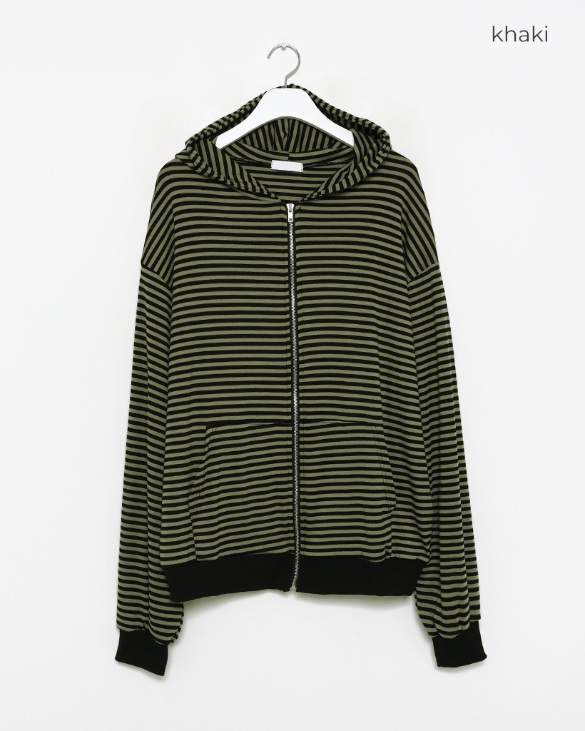 CANALJEAN 美品　El mar　ボーダージップパーカー　ネイビー キャナルジーン CANAL JEAN El mar ボーダージップパーカー