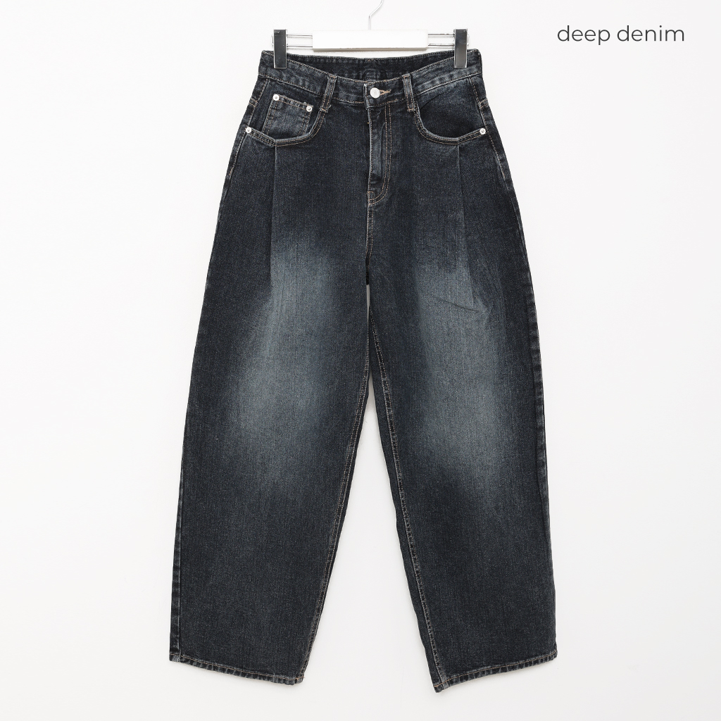 ☆DRAW FIT☆ ナチュラル セミ ワイド カラー ジーンズ