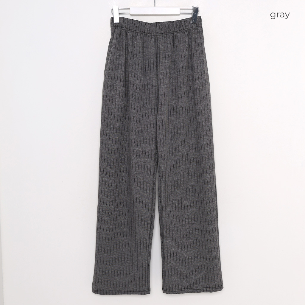 つぼね様グレー　ワイドパンツ　19号 アウトレット】【夏向け】麻調グレー ワイドパンツ セットアップ