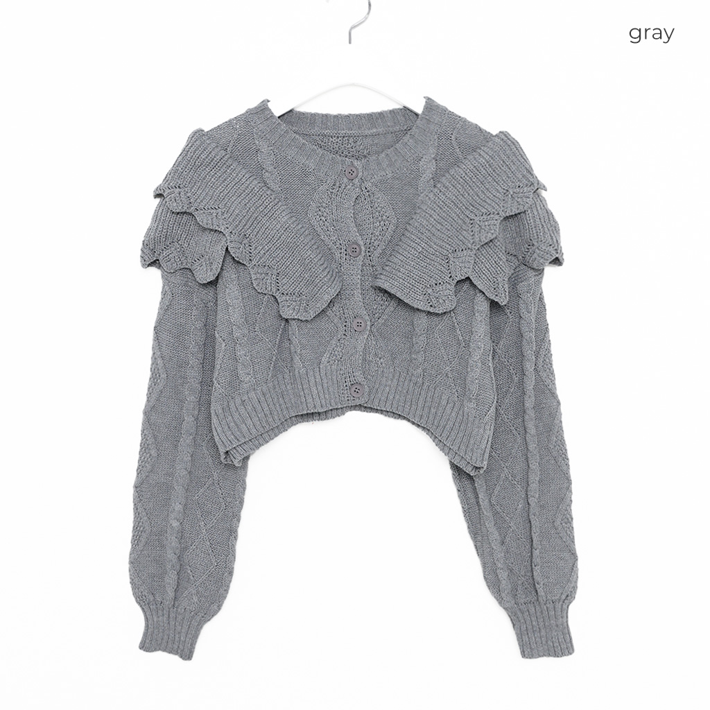 【新品タグ付】 curensology ラッフルニットカーディガン Curensology カーディガン Curensology(カレンソロジー