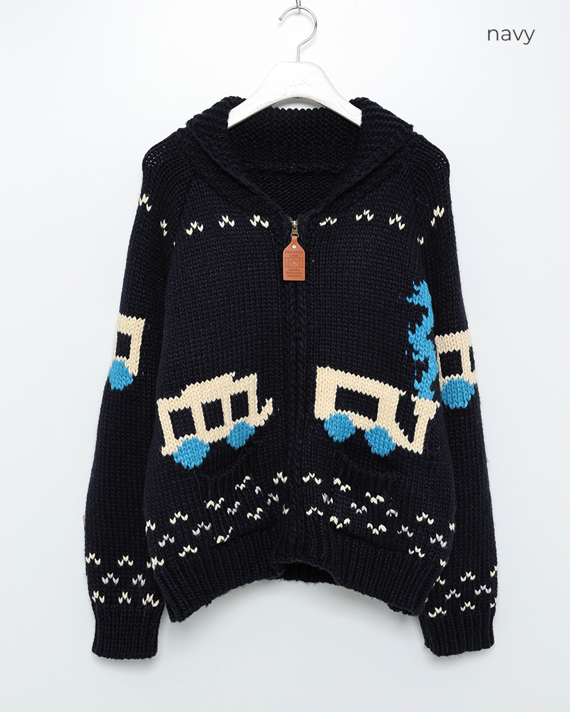 カジュアルカウチンニットジップアップ | ファッション通販サイト NUGU