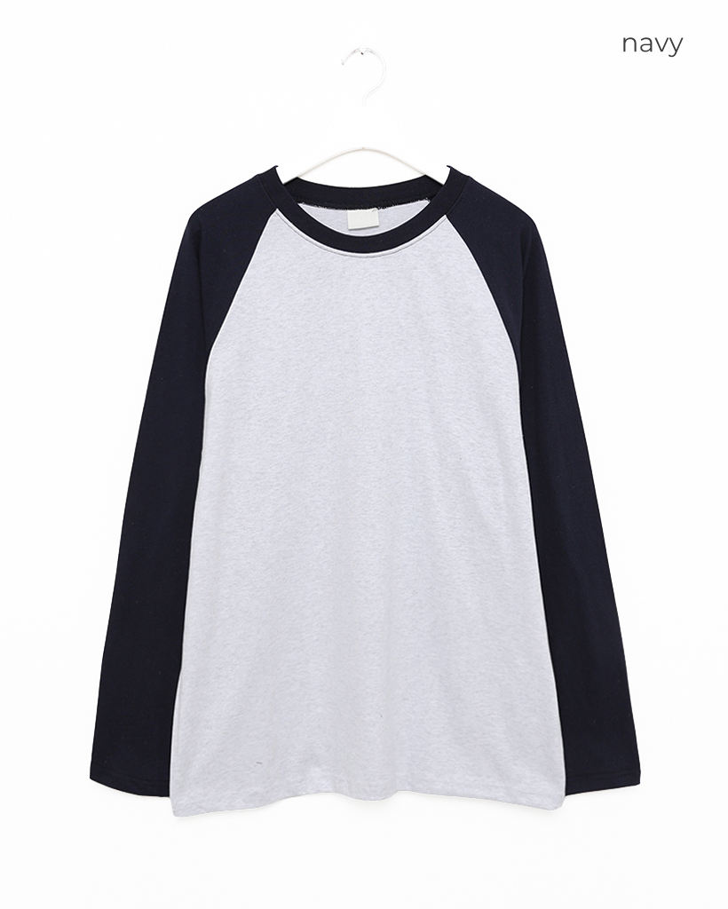 ユニセックス)ラグラン袖ポイント長袖Tシャツ | ファッション