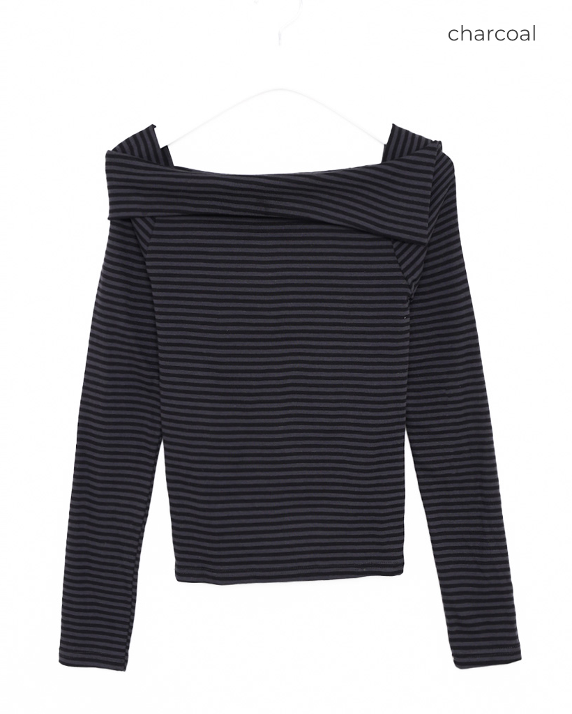 gypsohila Oyster Tops ボーダーオフショルダー gypsohila Oyster Tops