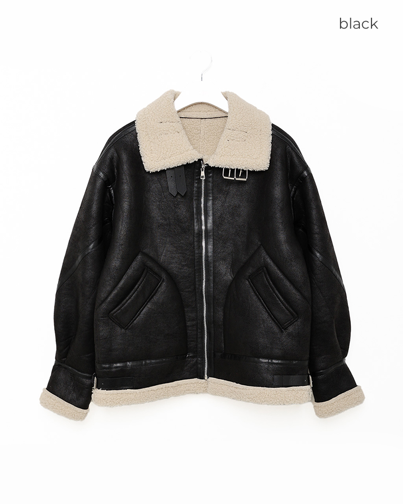 ライクレザーボアムートンコート | ファッション通販サイト NUGU