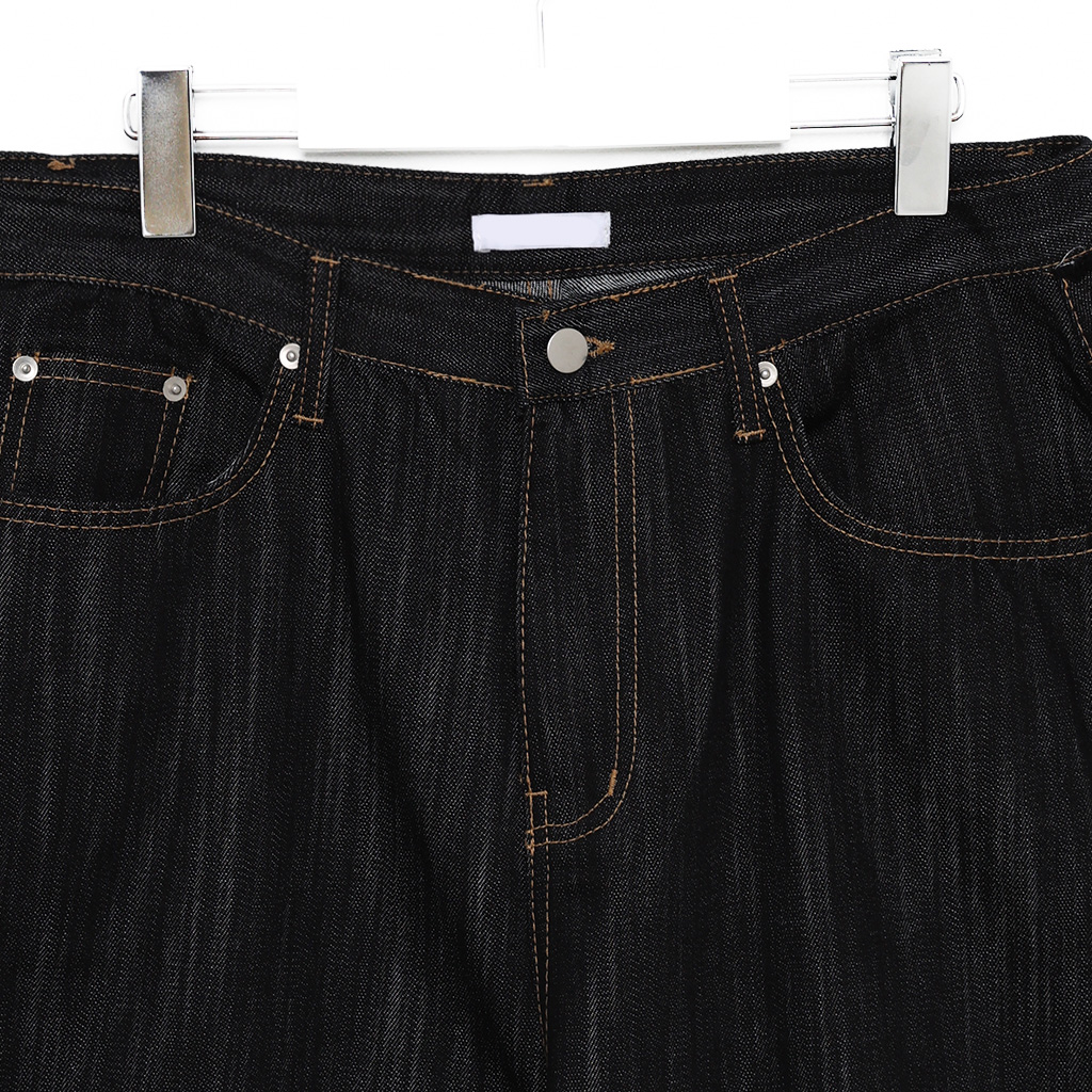 ユニセックス）ストレートリジッドメランジデニムパンツ