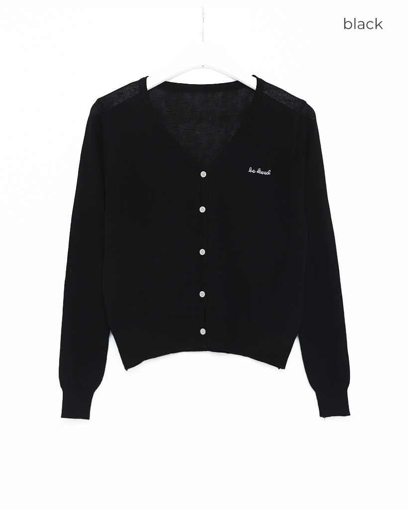 バイカラーワンポイント刺繍カーディガン | ファッション通販サイト NUGU