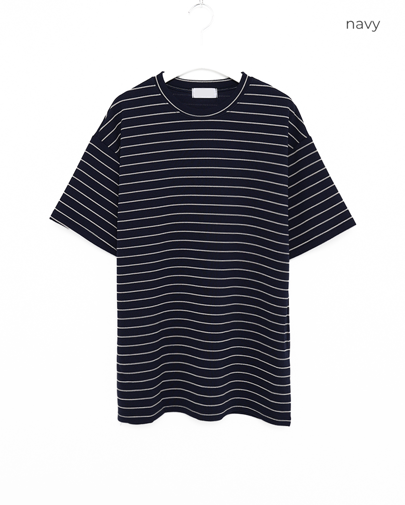 ストライプオーバーサイズ半袖Tシャツ | ファッション通販サイト