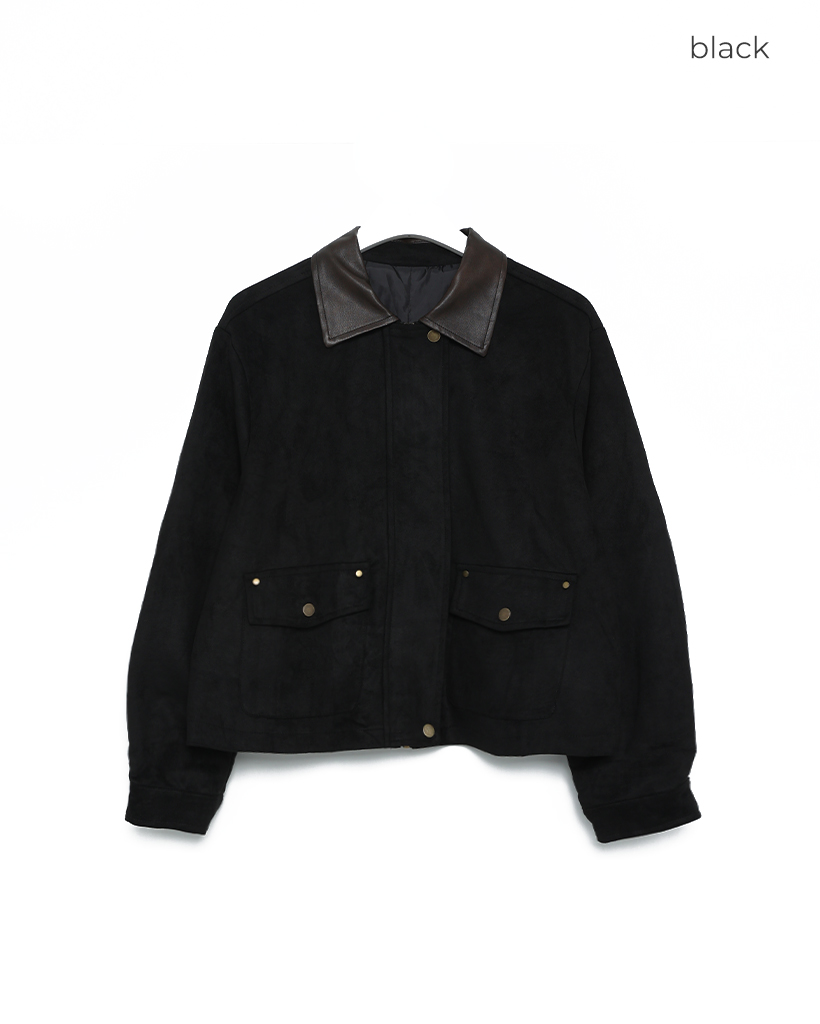 【maru】黒 スエード 長袖ジャケット テーラードジャケット ロングジャケット ロングテーラード