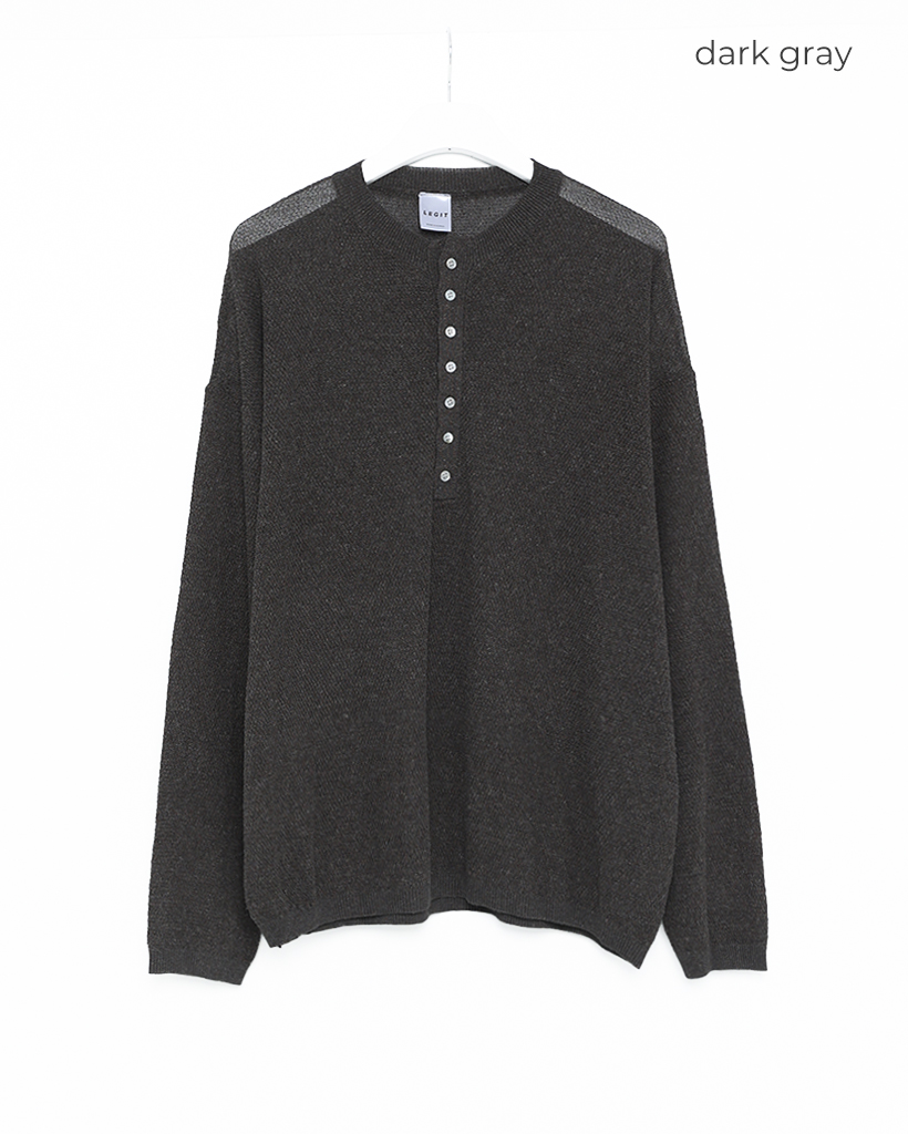 シアーヘンリーネックサマーニット | ファッション通販サイト NUGU