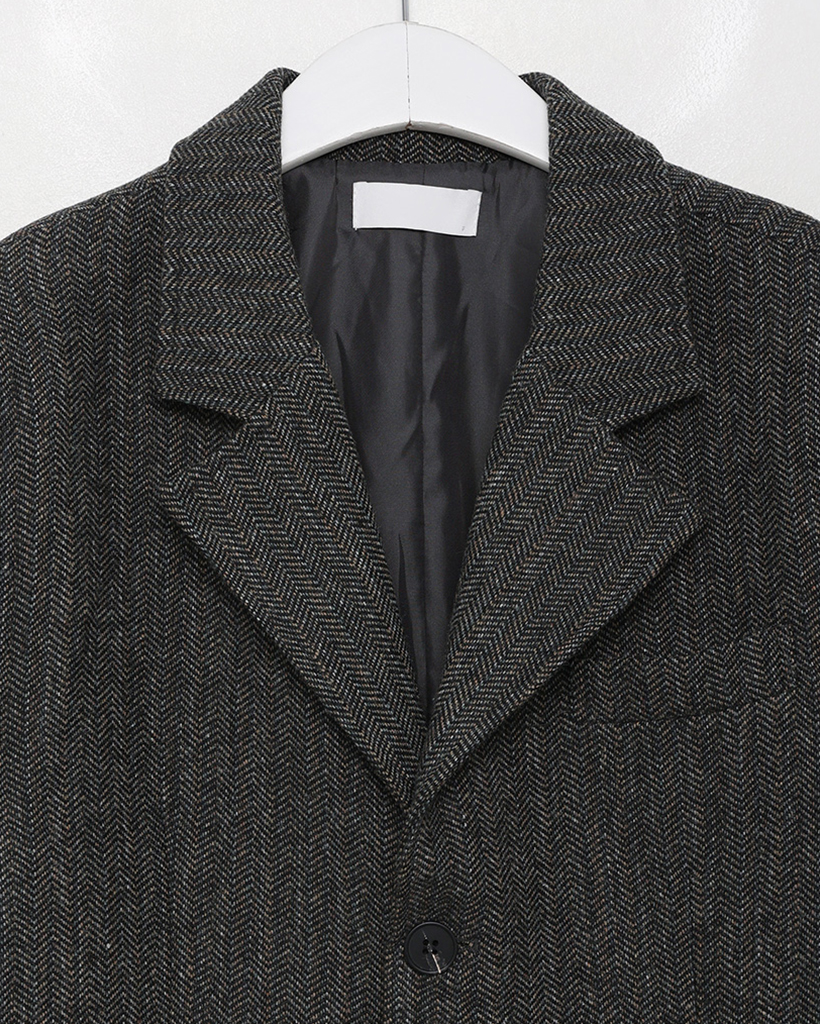 ユニセックス）ヘリンボーンシングルブレザー | ファッション