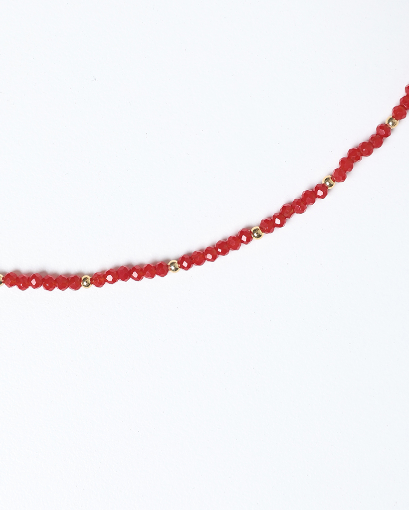 Moccasin 赤いビーズ ネックレス レッドビーズネックレス | ファッション通販サイト NUGU
