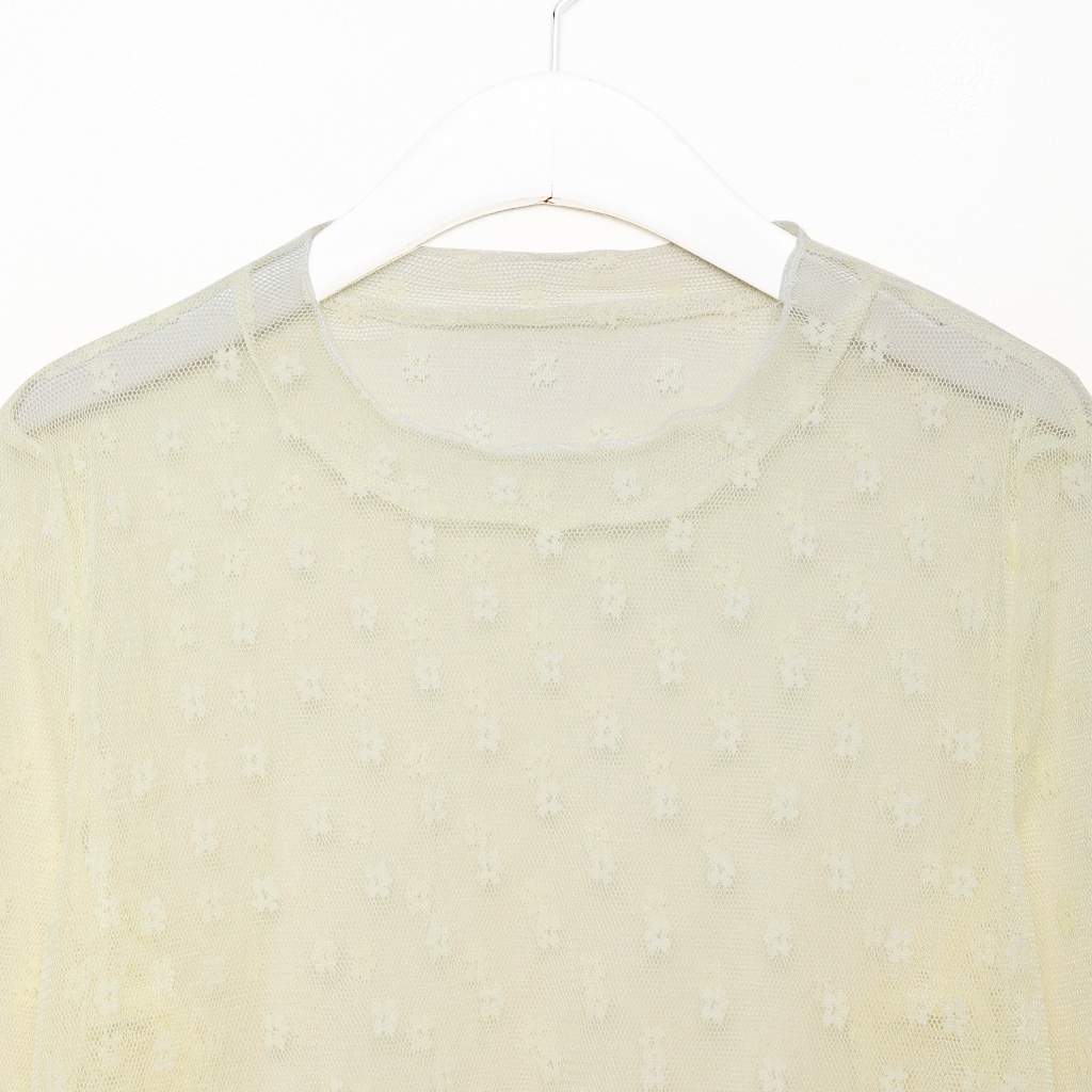 シースルーレイヤードフラワーTシャツ | ファッション通販サイト NUGU