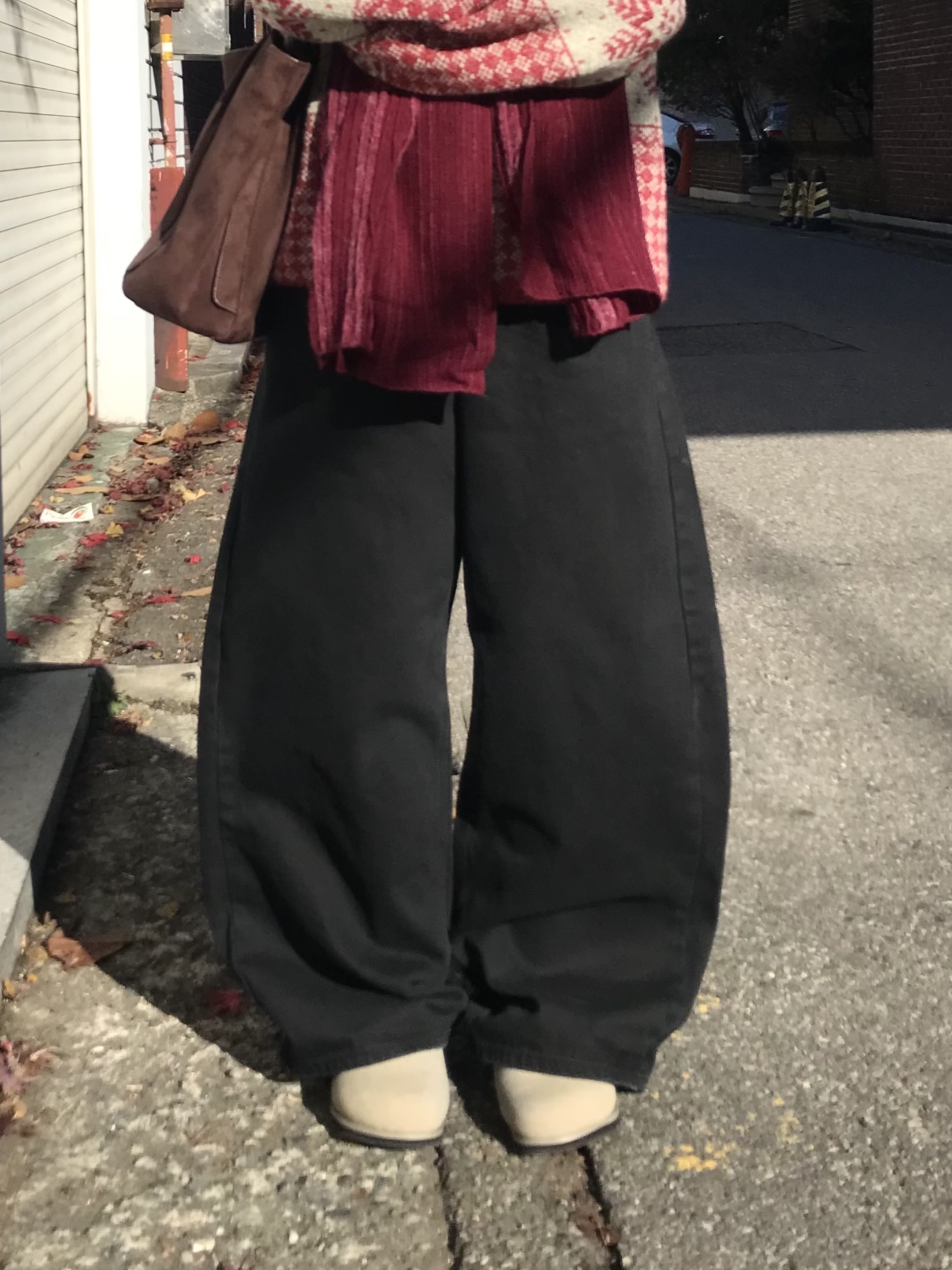 (2 color) カーブ デニム パンツ