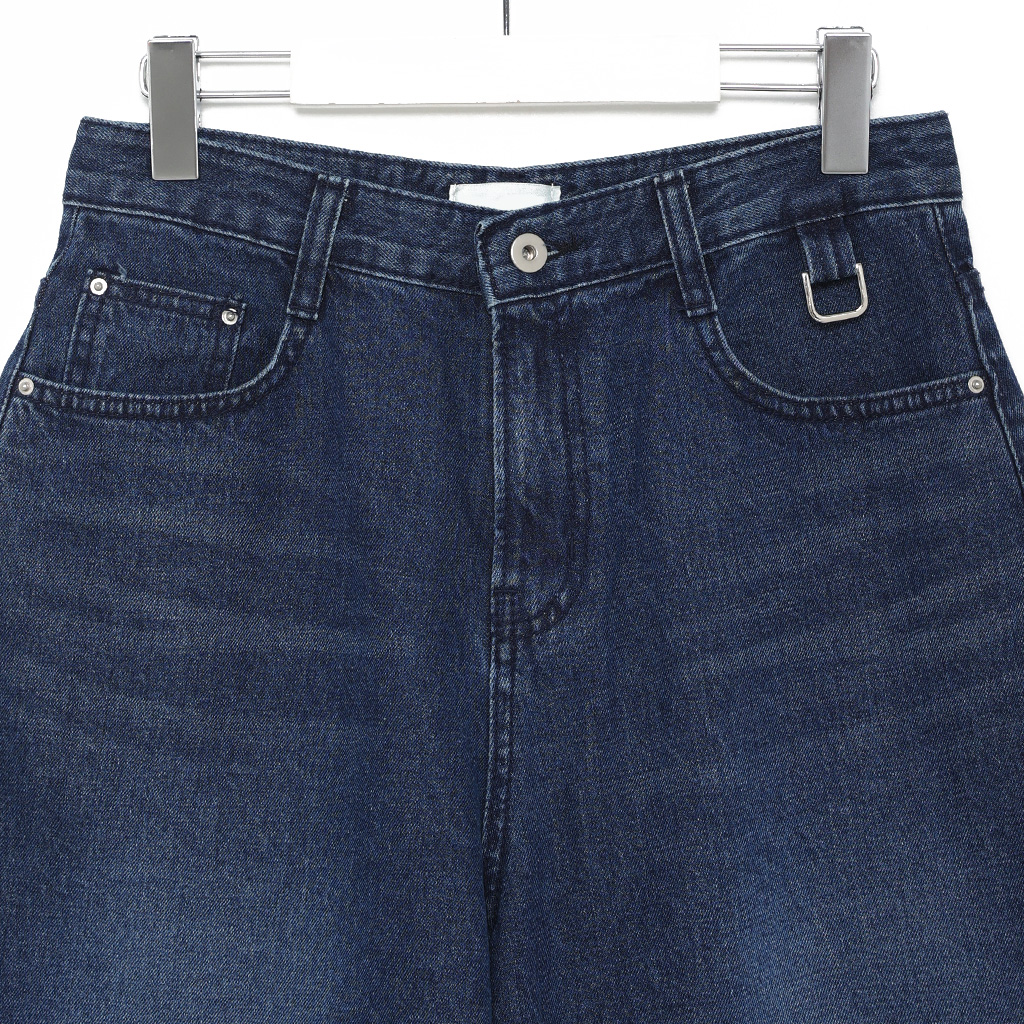 新品未使用品 VOILE BLANCHE DOWAK ネイビー/グレー/オレンジ Dリングバミューダデニムパンツ | ファッション通販サイト NUGU