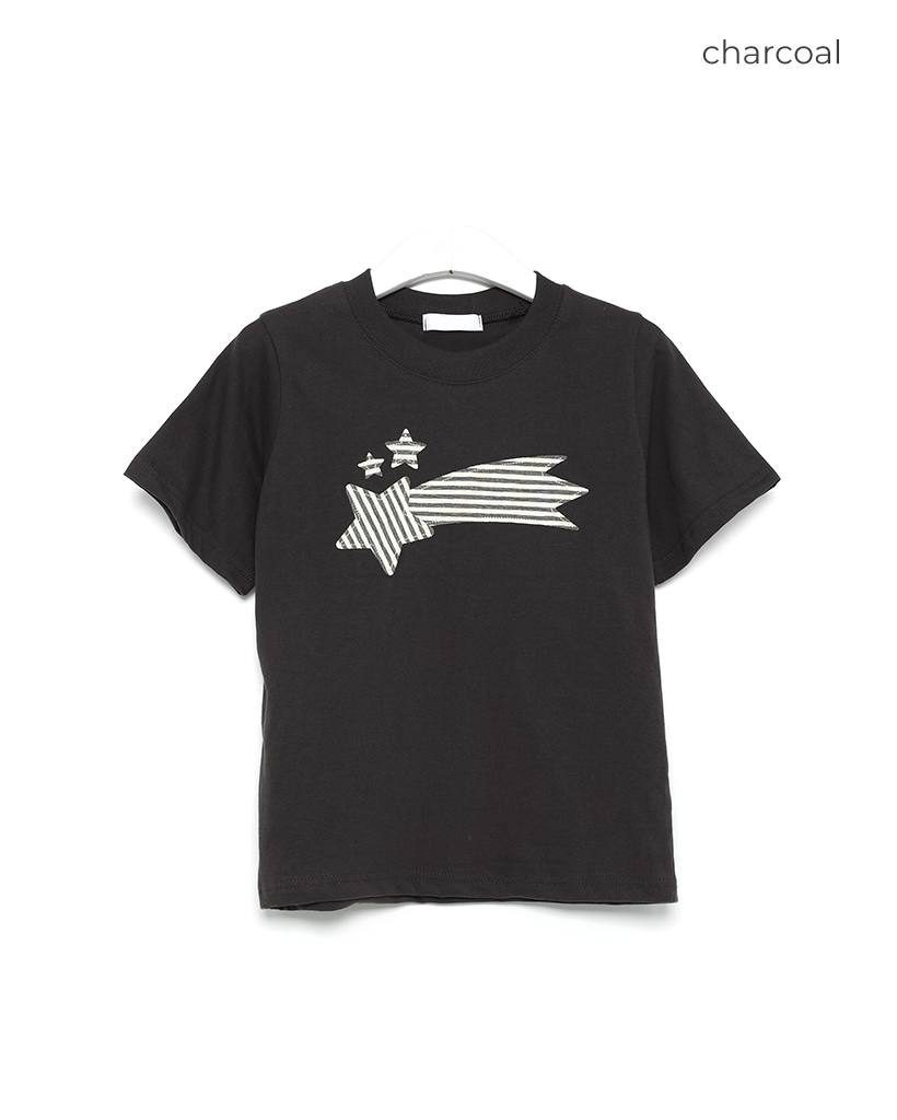 ボーダースターパッチ半袖Tシャツ | ファッション通販サイト NUGU