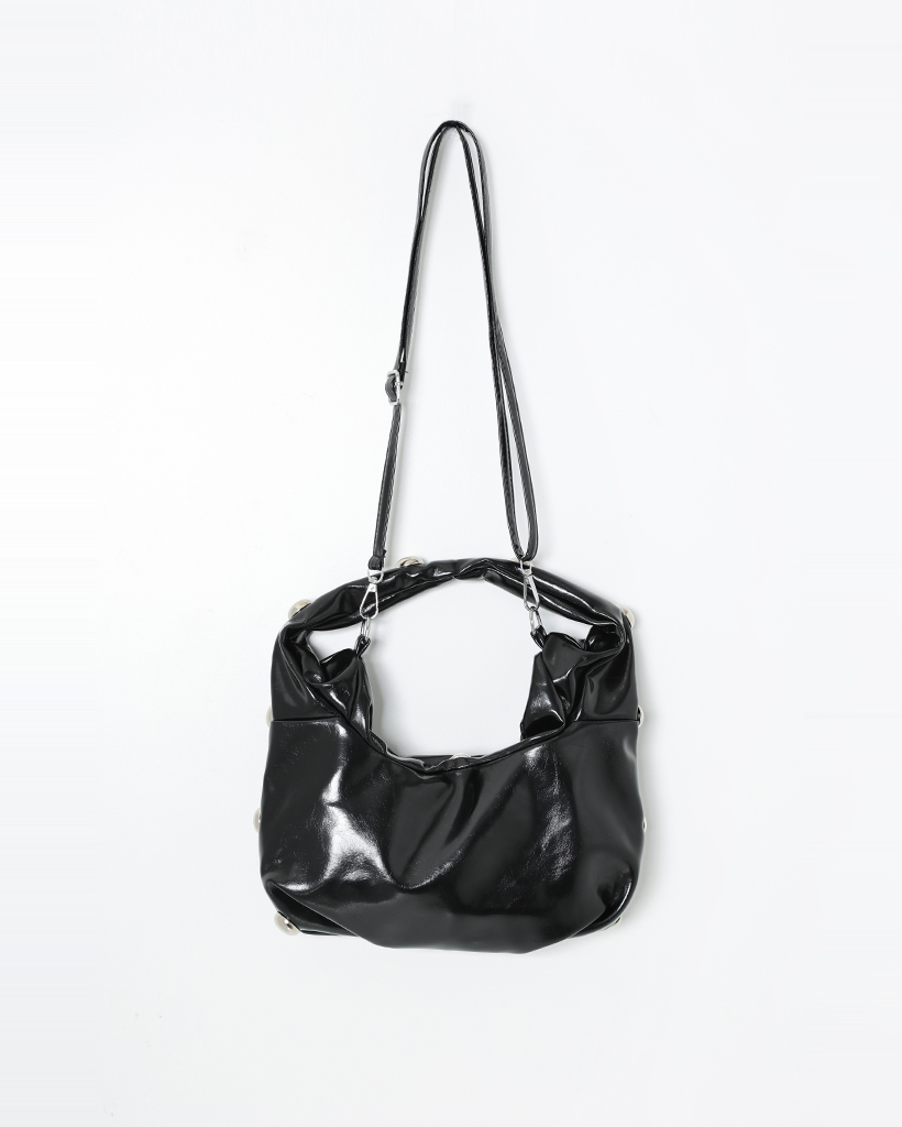 Glitter ブラック ショルダーバッグ スタイルブロック STYLEBLOCK キラキラグリッターチェーン