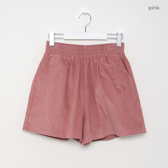 BONKNOWFREAKS ピンク コーデュロイ ワイドショートパンツ BONKNOWFREAKS ピンク コーデュロイ ワイドショートパンツ Faded