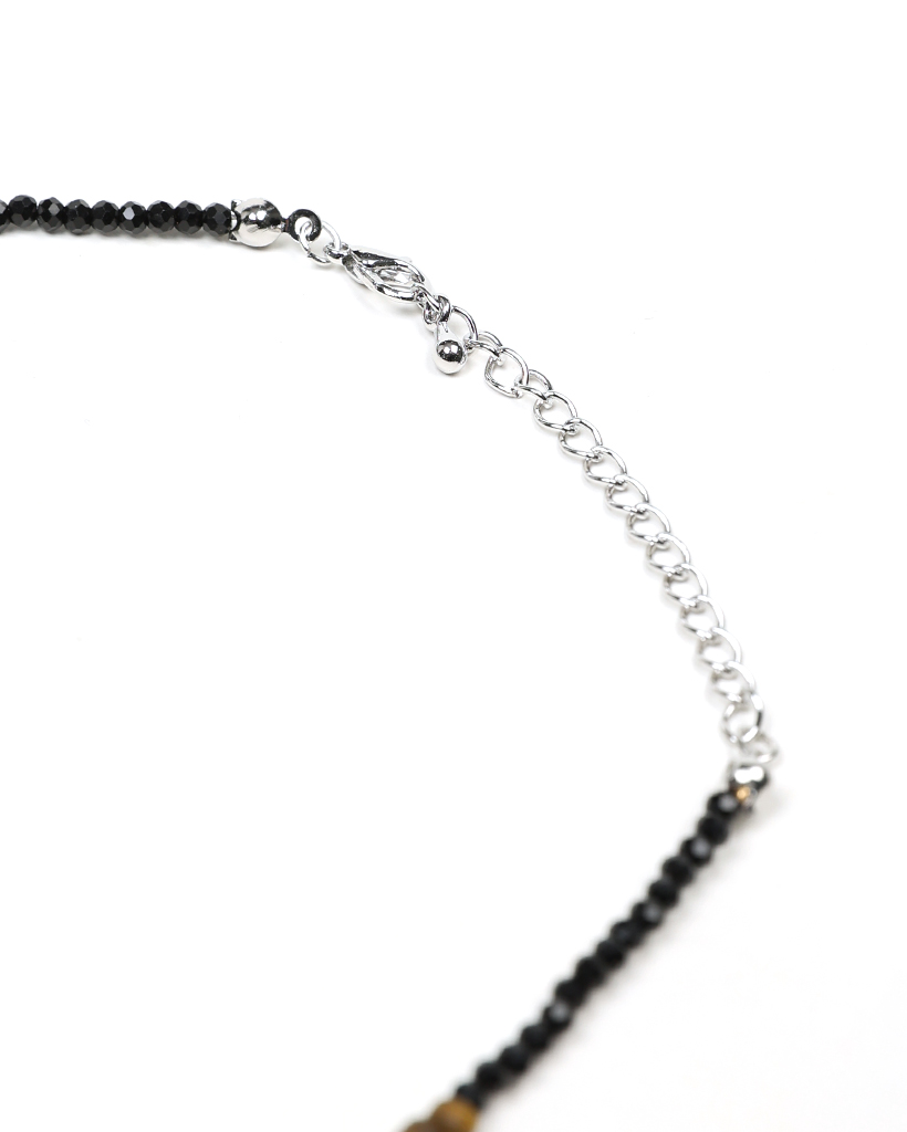 ブラックストーンネックレス ブラックスピネルネックレス 2mm 40cm 45cm ブラックストーン