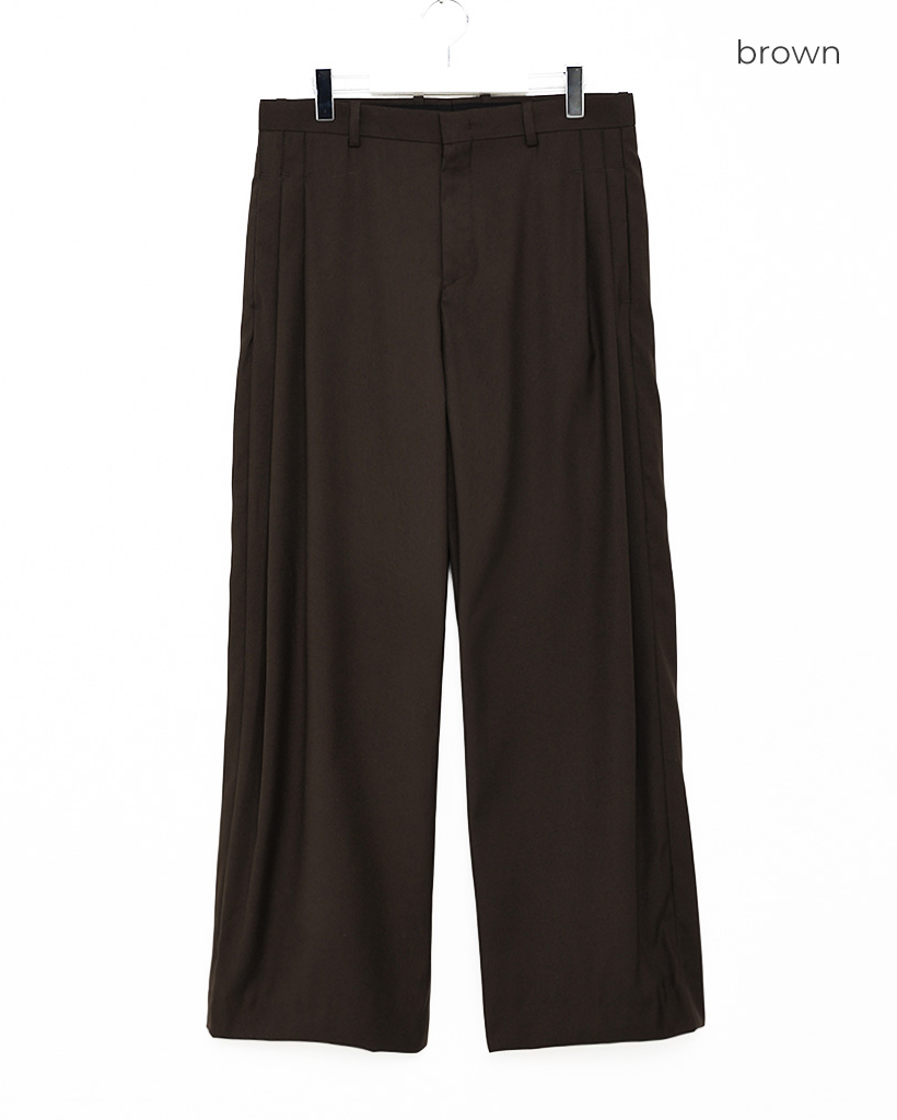 秋再入荷]ピンタックワイドスラックス | ファッション通販サイト