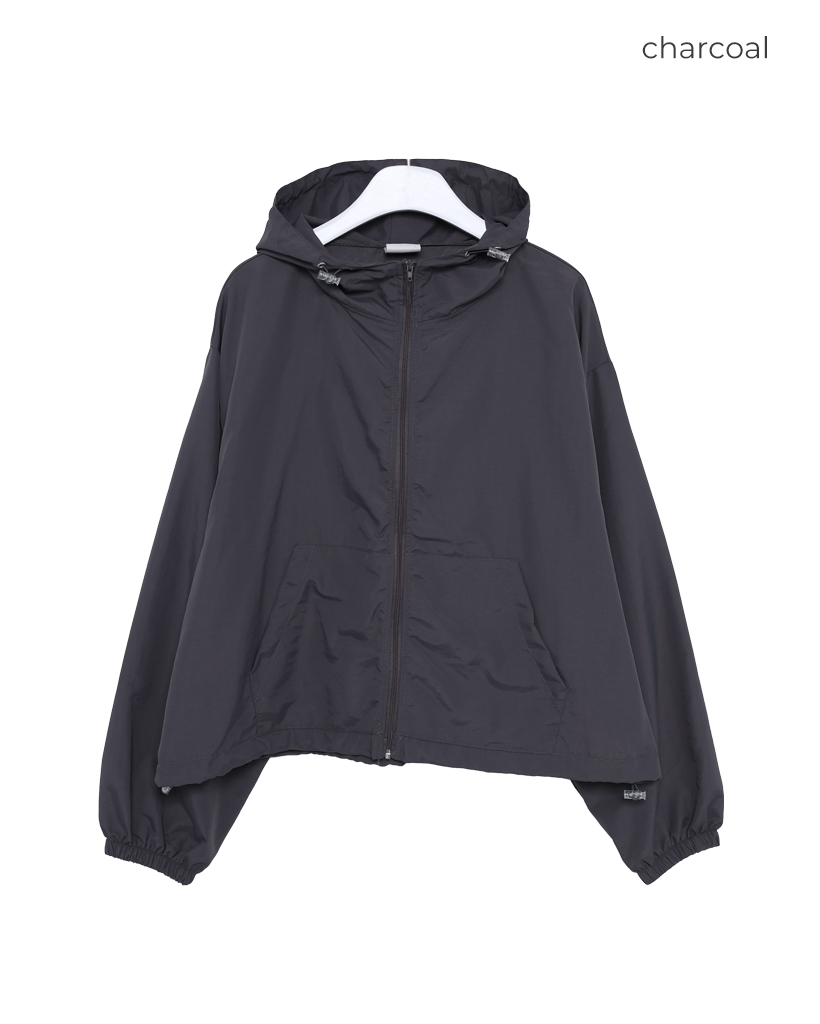 クロップドフードウィンドブレーカー | ファッション通販サイト NUGU