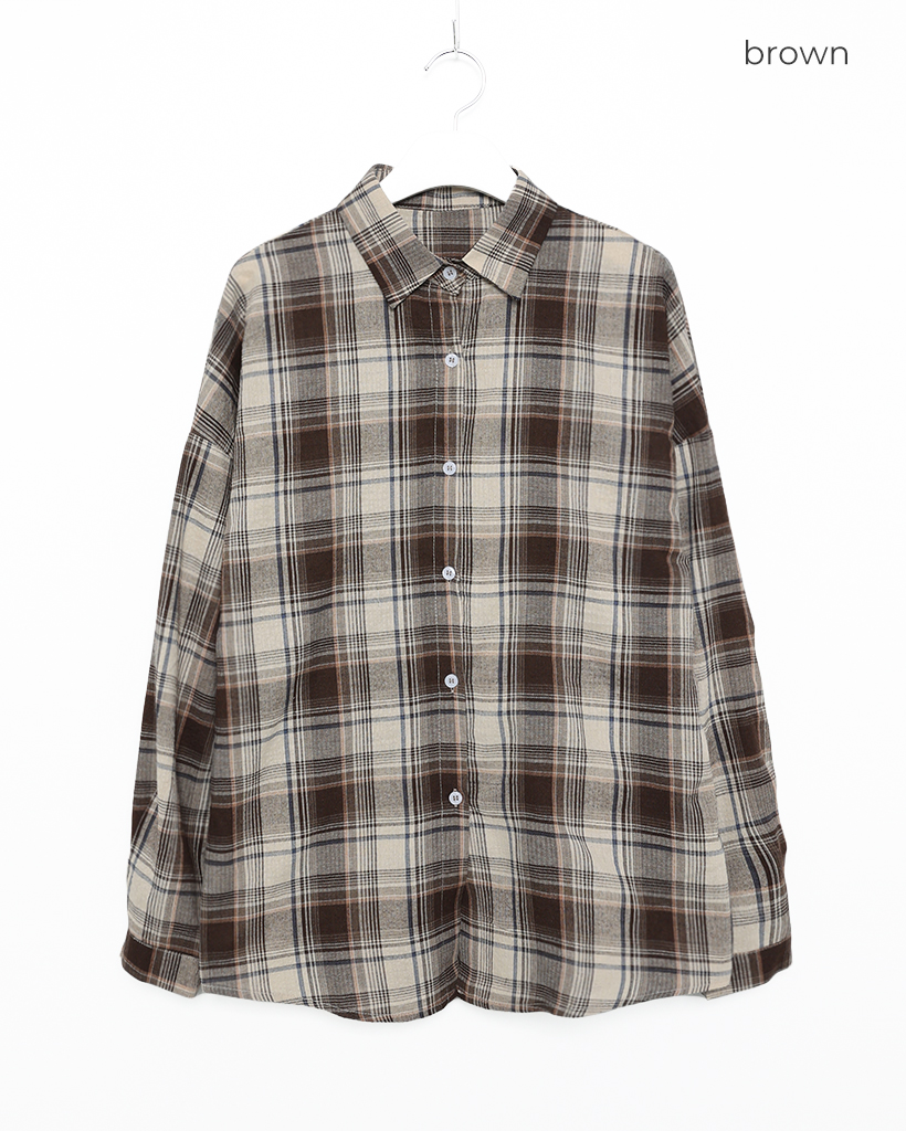 Sea Room lynn ルーズフィットチェックシャツ ECO FABRICギンガムチェックルーズシャツ