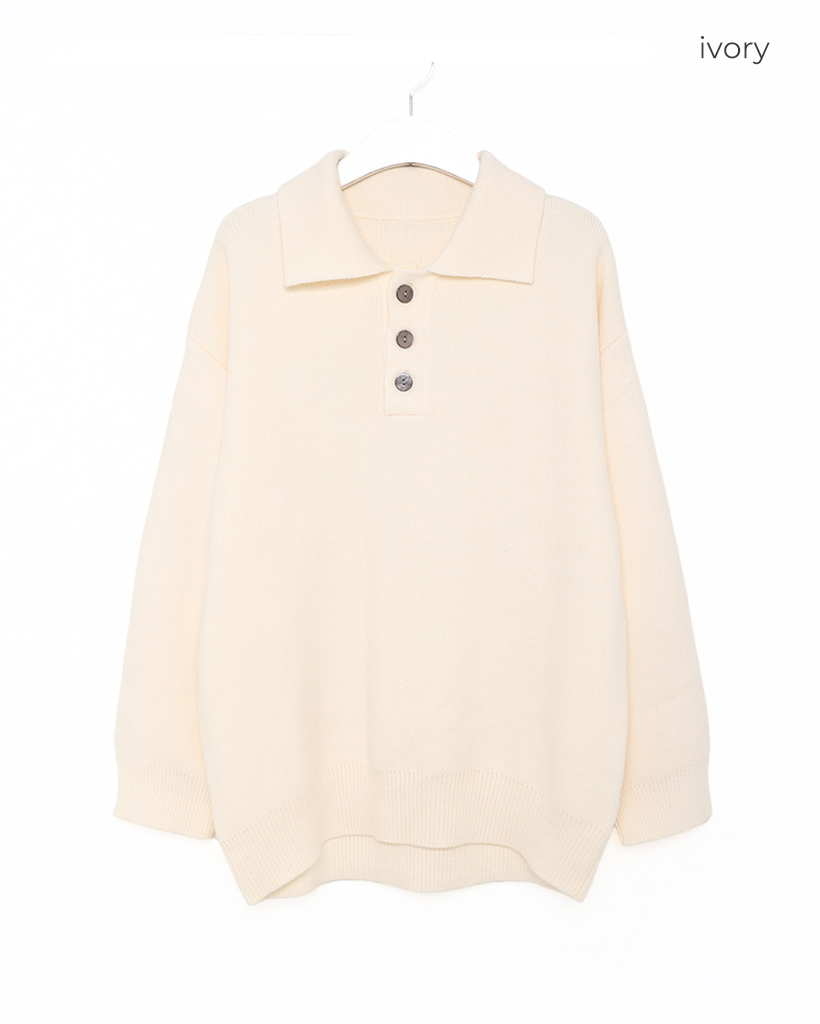 ユニセックス)ハードボタンカラーニット | ファッション通販サイト NUGU