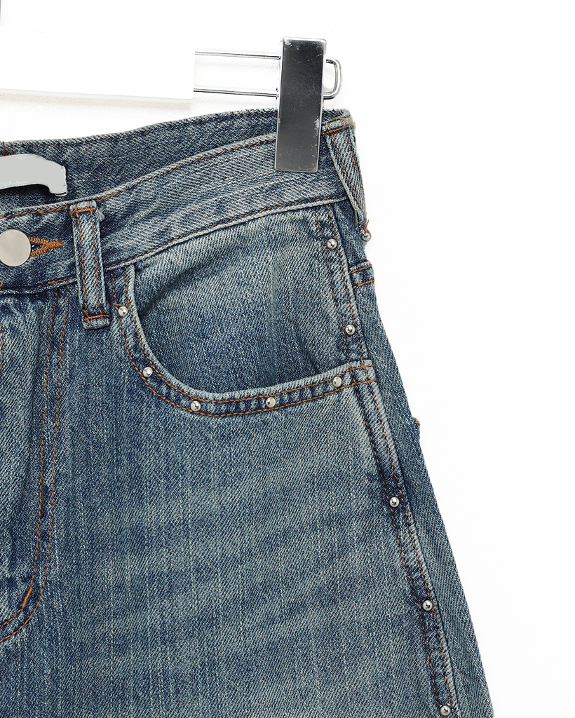 スタッズラインデニムパンツ | ファッション通販サイト NUGU