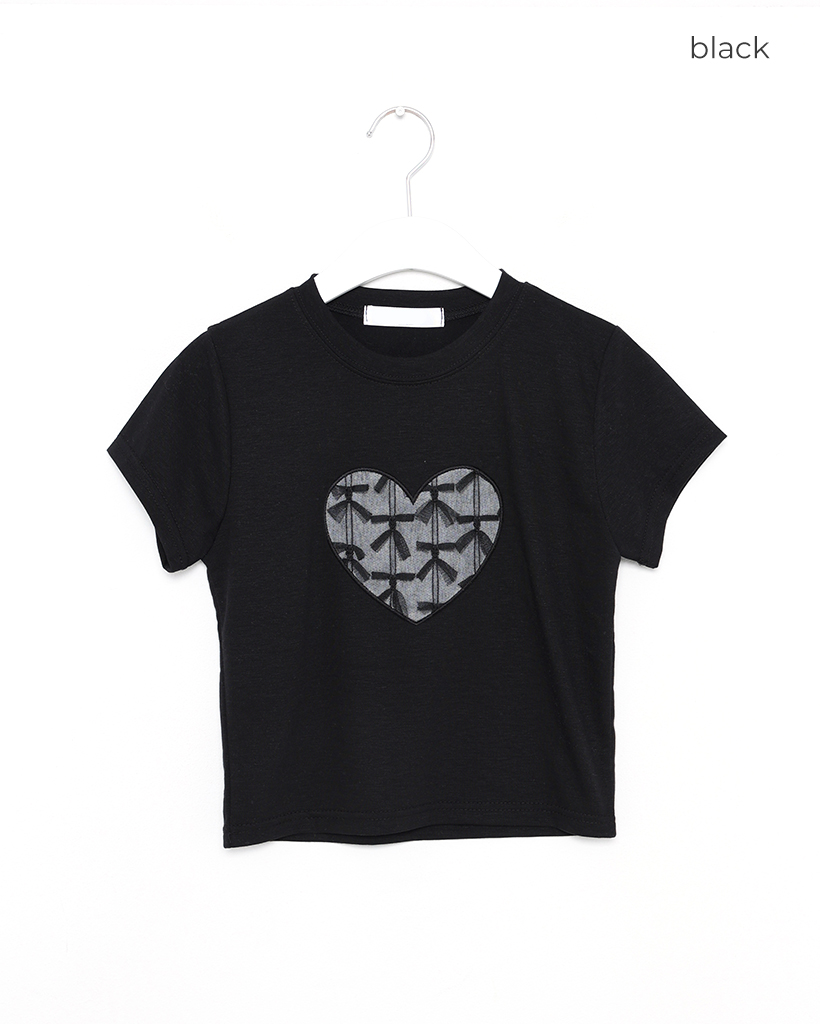 DIESEL ハートプリント クロップドTシャツ