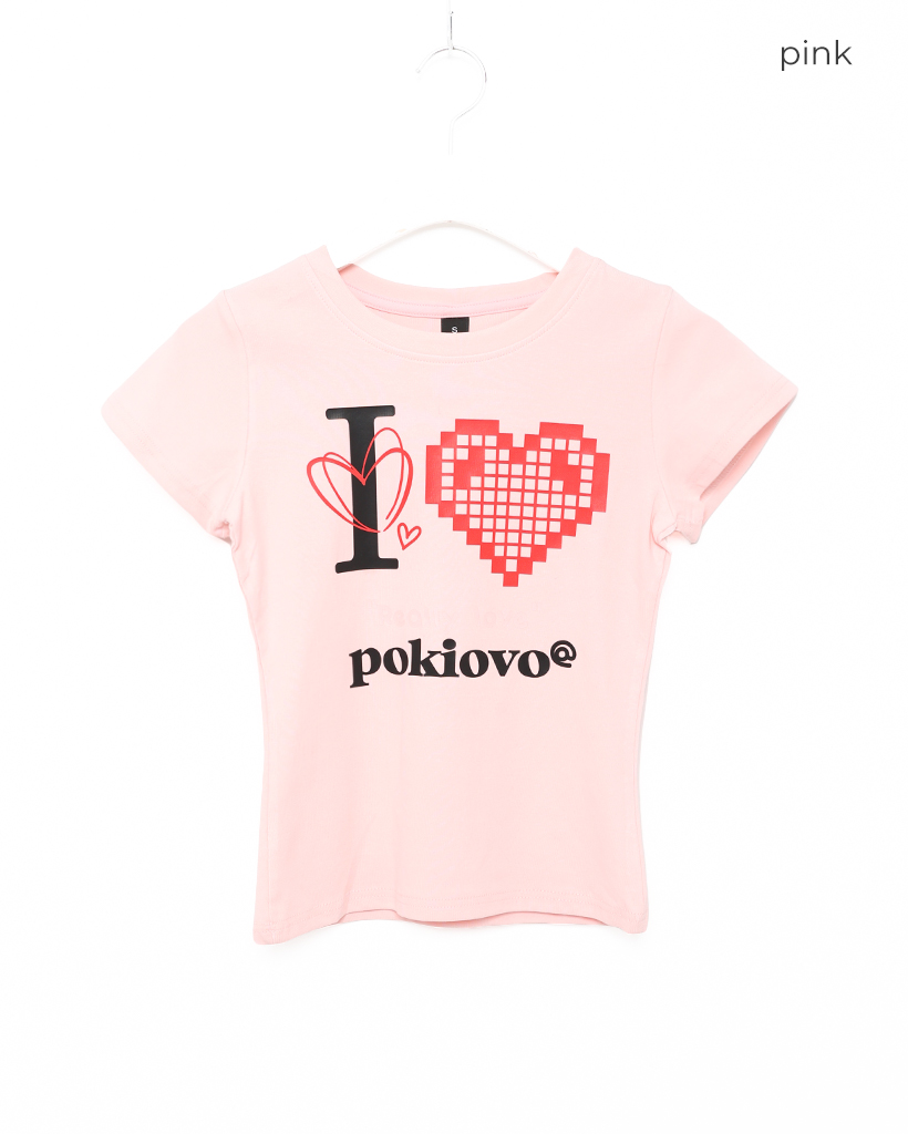 クロップドグラフィックハートTシャツ | ファッション通販サイト