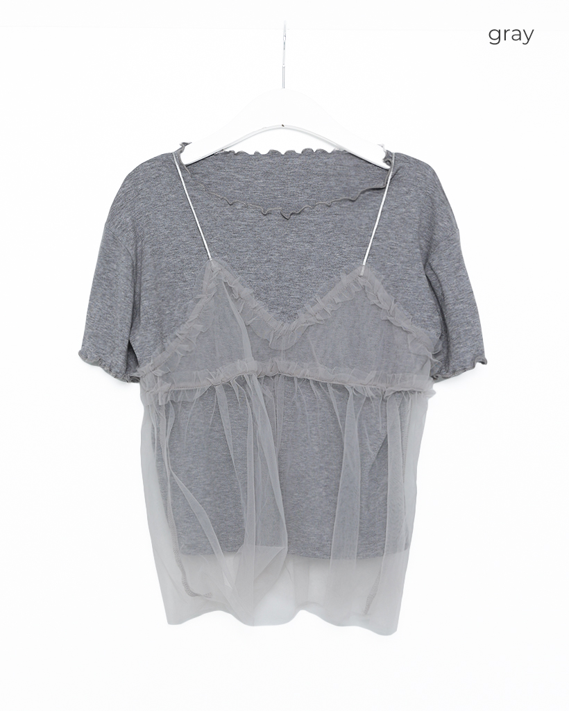 THEREDTHREAD シースルービスチェ シースルービスチェレイヤードトップ / See-through Bustier