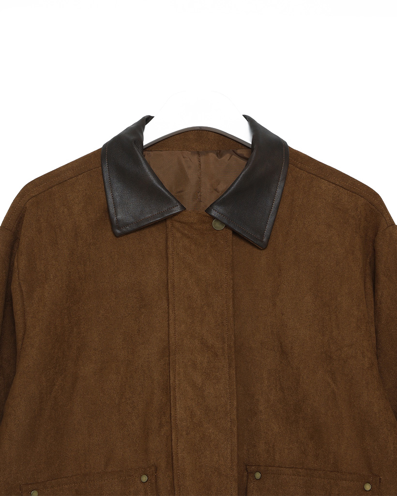 美品 IENA ジャケット　ブラウン✖️ボルドー系 レザーカラーポイントスエードジャケット | ファッション通販