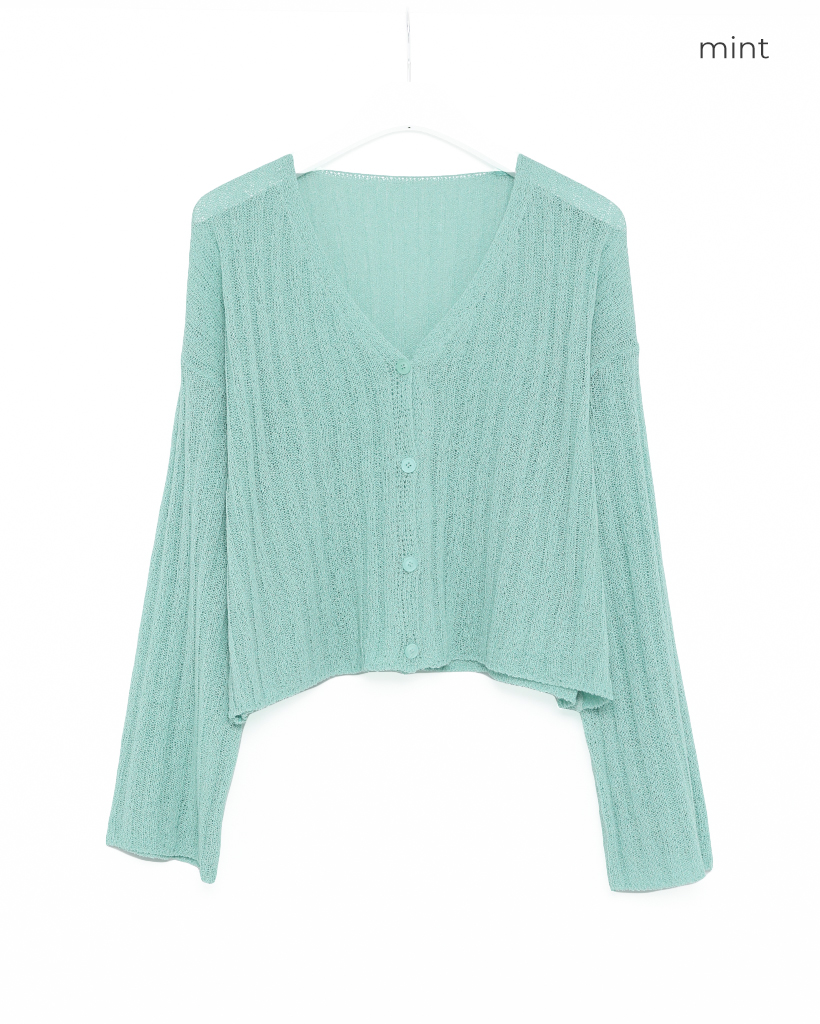 AURALEE リブ編みVネックカーディガン（ブルー•サイズ4） AURALEE リブ編みVネックカーディガン（ブルー•サイズ4