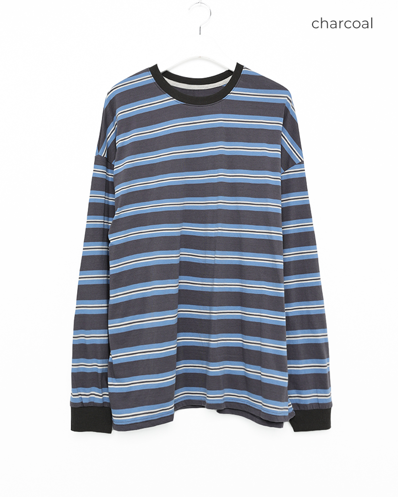 オーバーサイズストライプロングTシャツ | ファッション通販