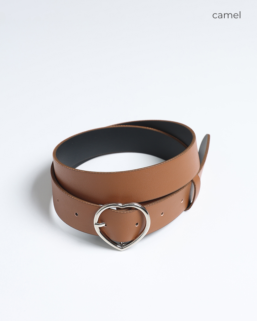 SEA ハートバックルベルト SEA BIG HEART SUEDE BELT(SILVER)