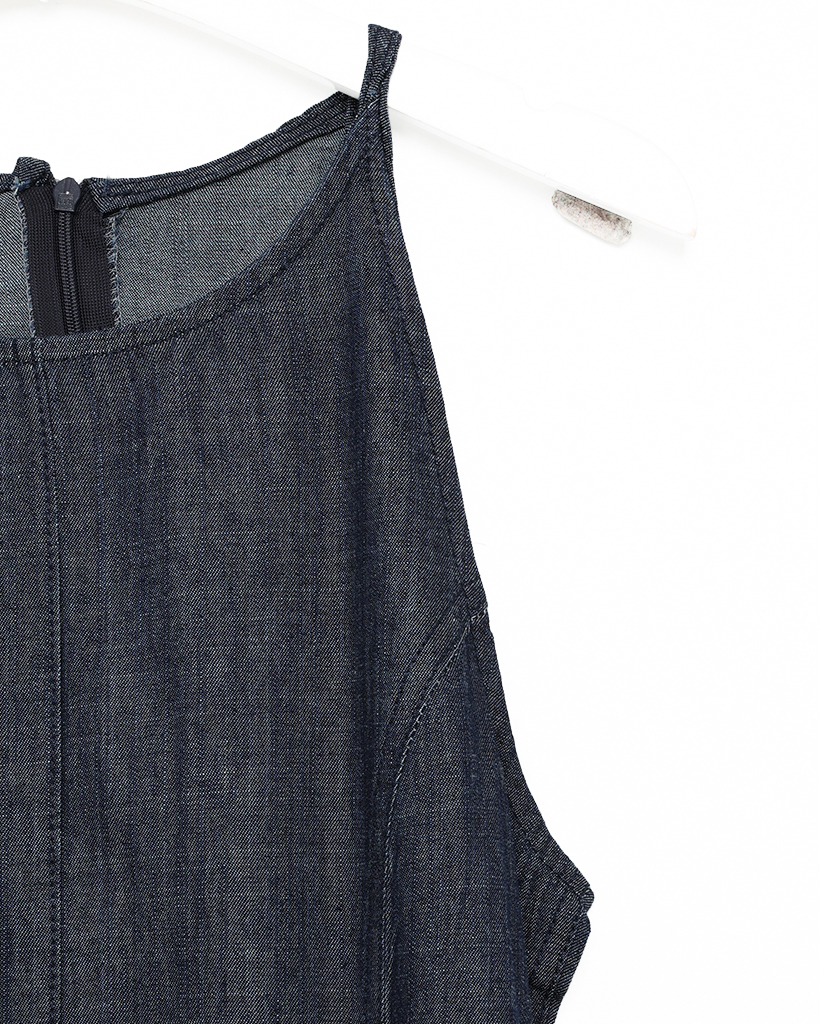 デニムノースリーブロングワンピース | ファッション通販サイト NUGU