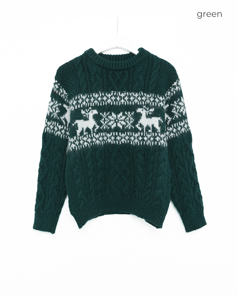 ノルディックディアケーブルニット | ファッション通販サイト NUGU