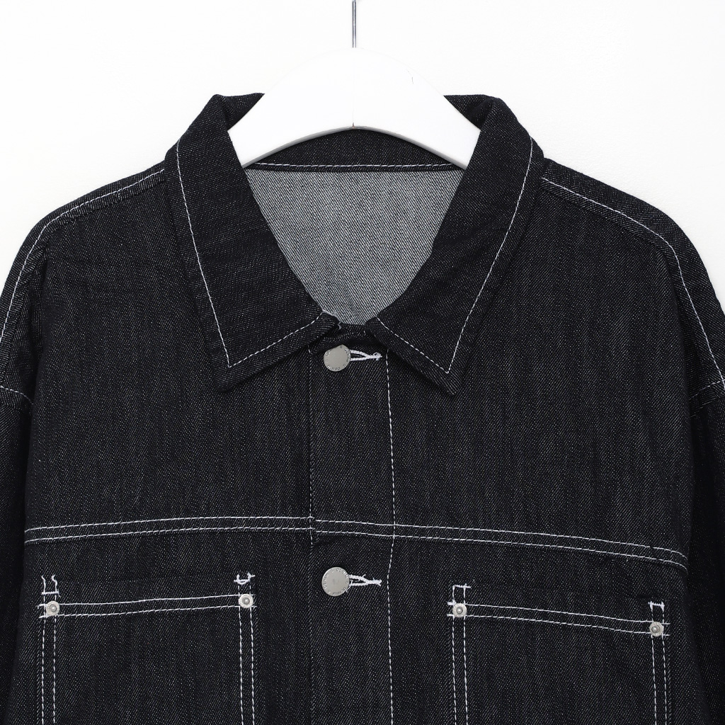 希少 20ss　ラフシモンズ　パンク　ピンバッチ　パール　デニムジャケット　黒 パッチデニムジャケット/HELLCATPUNKS(ヘルキャットパンクス