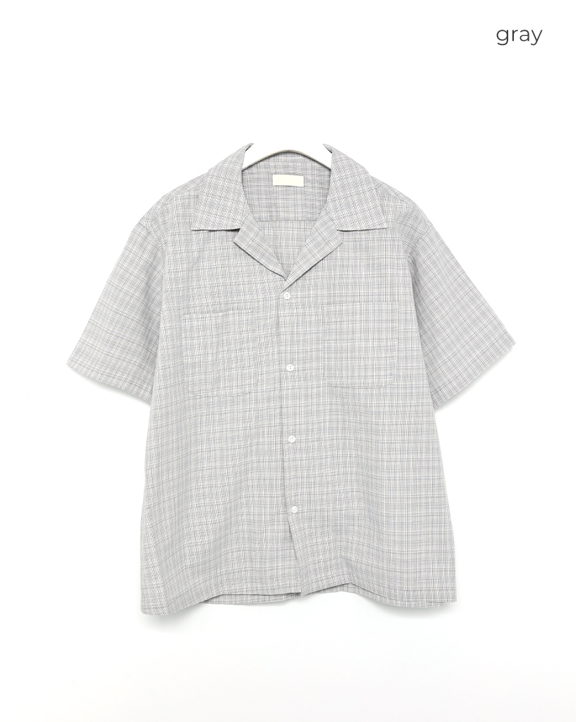 CHANEL 半袖シャツ グレー ポケット付き ツーポケット半袖チェックシャツ | ファッション通販サイト NUGU