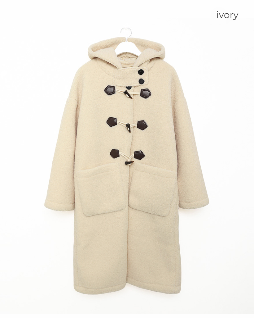 ボアフードロングダッフルコート | ファッション通販サイト NUGU