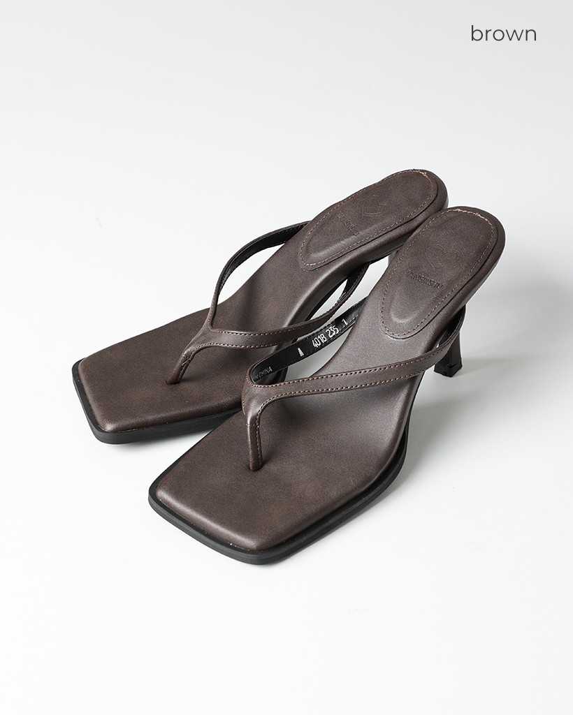 TOTEME トテム スクエアトゥ ヒール フリップフロップ サンダル TOTEME Toteme トーテム トングサンダル THE FLIP FLOP HEEL 205