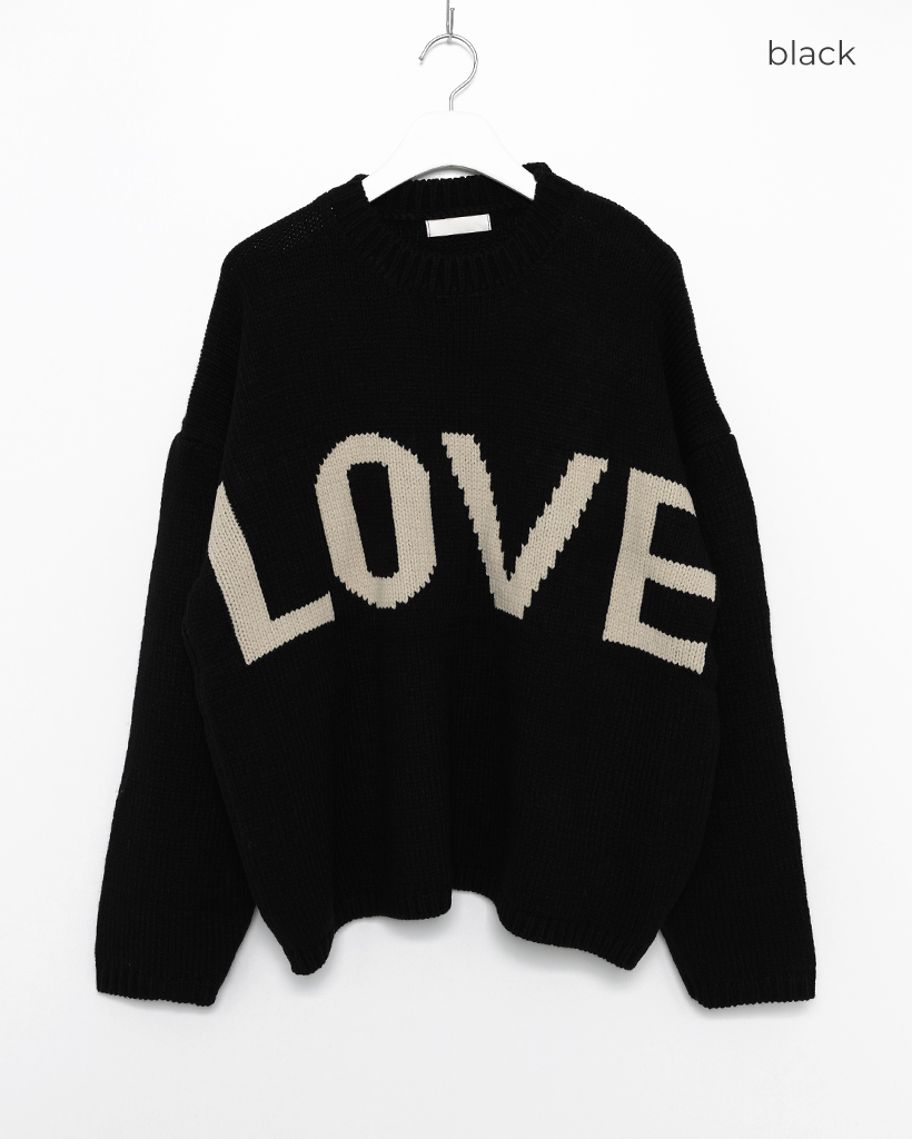 ユニセックス）アーチLOVEミドルゲージニットセーター | ファッション