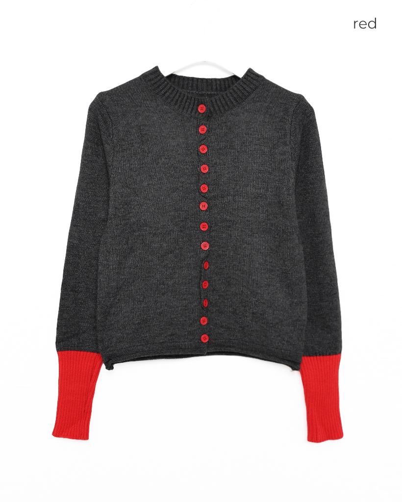 モードバイカラーミンクタッチカーディガンMF2910 モノトーンバイカラーコリアンカーディガン mf2827【韓国モード