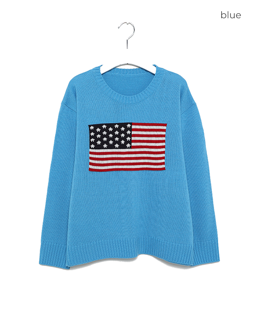アメリカ国旗ラウンドニット | ファッション通販サイト NUGU