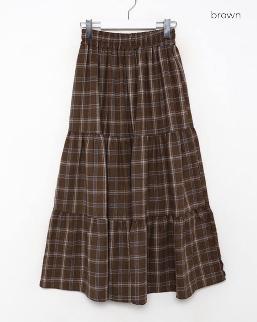 美品 Aquascutum  巻きスカート　チェック　ロングスカート　羊毛 本革 チェックロングスカート | ファッション通販サイト NUGU