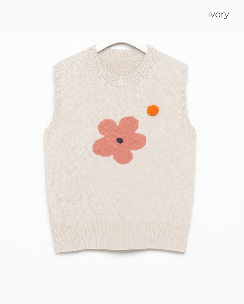 フラワーニットベスト | ファッション通販サイト NUGU