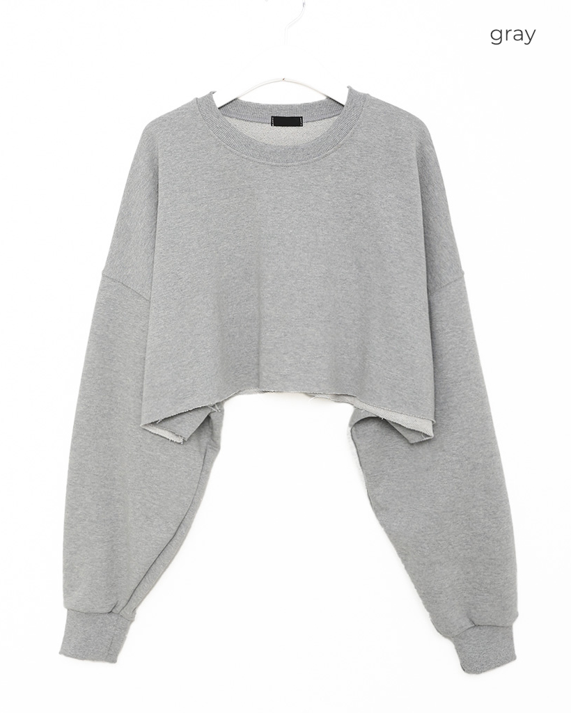 INSCRIRE クロップ　スウェットシャツ　タグ付き ダメージクロップドスウェットシャツ | ファッション通販サイト NUGU