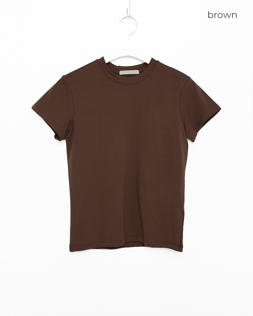 シンプルラウンドネック半袖Tシャツ | ファッション通販サイト NUGU
