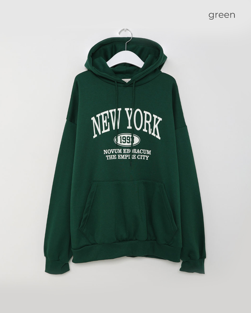 ユニセックス) NEW YORK オーバーサイズフードスウェット
