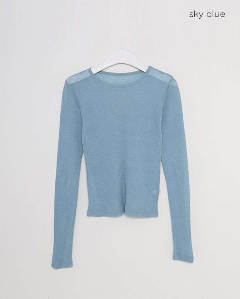 シースルーロングスリーブTシャツ | ファッション通販サイト NUGU