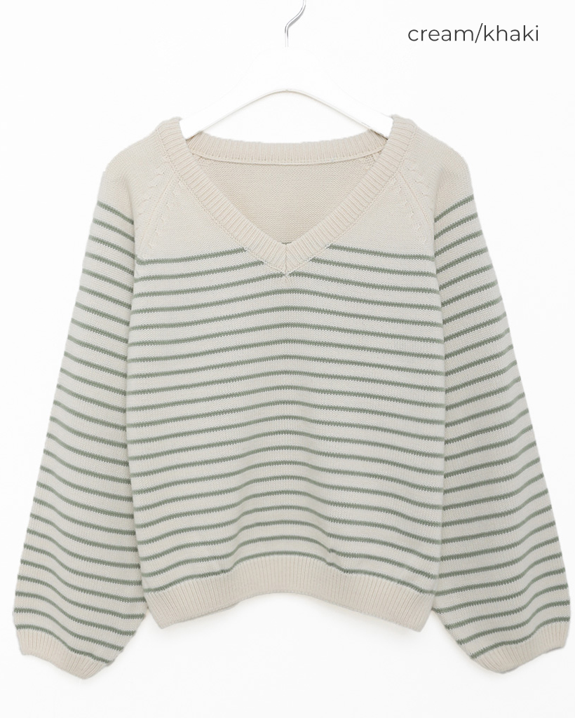 ボーダーJSK ボーダーVネックニット | ファッション通販サイト NUGU